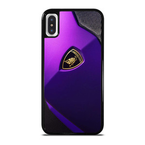 LAMBORGHINI PURPLE CARBON EMBLEM iPhone X / XS Case Cover