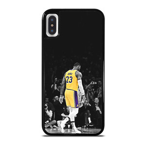 LEBRON JAMES LA LAKERS BLACK WHITE iPhone X / XS Case Cover