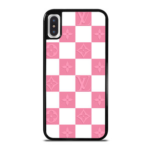 LV LOUIS VUITTON CHECKERED PINK iPhone X / XS Case Cover