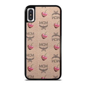 MCM WORLD WIDE APPLE LOVE LEATHER iPhone X / XS Case Cover