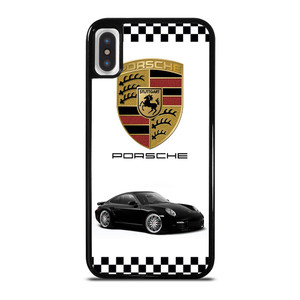PORSCHE 911 CHECKERED EMBLEM iPhone X / XS Case Cover PORSCHE 911 CHECKERED EMBLEM iPhone X / XS Case Cover