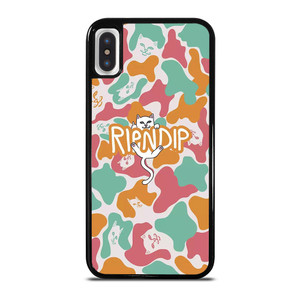 RIPNDIP PINK GREEN CAMO iPhone X / XS Case Cover RIPNDIP PINK GREEN CAMO iPhone X / XS Case Cover