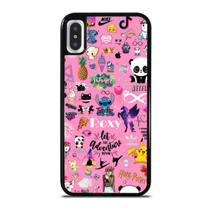 ROXY CARTOON PINK COLLAGE iPhone X / XS Case Cover ROXY CARTOON PINK COLLAGE iPhone X / XS Case Cover