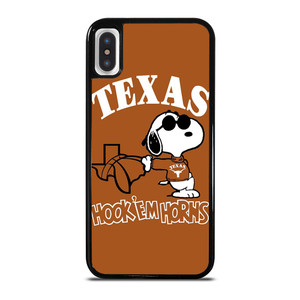 TEXAS LONGHORNS SNOOPY CARTOON iPhone X / XS Case Cover