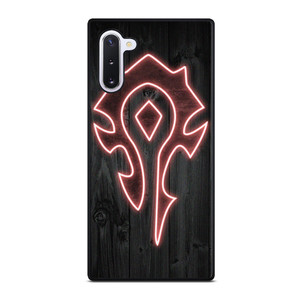 WORLD OF WARCRAFT HORDE WOOD LOGO Samsung Galaxy Note 10 Case Cover