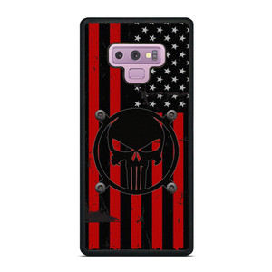 PUNISHER RED BLACK AMERICAN FLAG Samsung Galaxy Note 9 Case Cover