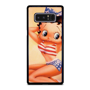BETTY BOOP AMERICAN FLAG CARTOON Samsung Galaxy Note 8 Case Cover BETTY BOOP AMERICAN FLAG CARTOON Samsung Galaxy Note 8 Case Cover