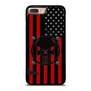PUNISHER RED BLACK AMERICAN FLAG iPhone 7 / 8 Plus Case Cover