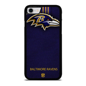 BALTIMORE RAVENS NFL LEATHER LOGO iPhone SE 2022 Case Cover