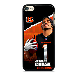 JA'MARR CHASE CINCINNATI BENGALS NFL FOOTBALL iPod 6 Case Cover JA'MARR CHASE CINCINNATI BENGALS NFL FOOTBALL iPod 6 Case Cover