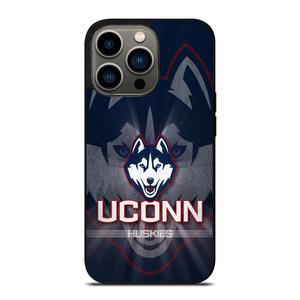 UCONN HUSKIES BASKETBALL METAL LOGO iPhone 13 Pro Case Cover