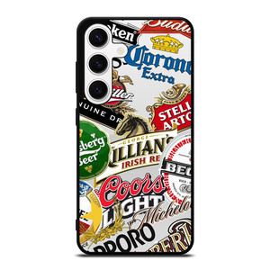 BEER WHISKEY LOGO COLLAGE   Samsung Galaxy S24 Case Cover