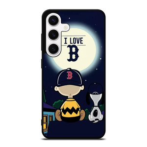 BOSTON RED SOX CHARLIE BROWN SNOOPY   Samsung Galaxy S24 Case Cover