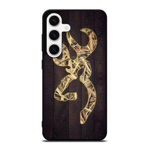 BROWNING WOOD LOGO CAMO LEAF   Samsung Galaxy S24 Case Cover
