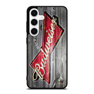 BUDWEISER BEER WOOD LOGO   Samsung Galaxy S24 Case Cover