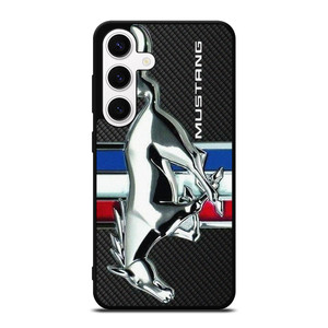 FORD MUSTANG METAL CARBON EMBLEM   Samsung Galaxy S24 Case Cover