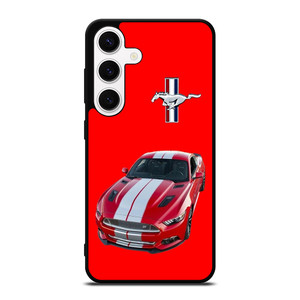 FORD MUSTANG RED CAR EMBLEM   Samsung Galaxy S24 Case Cover