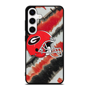 GEORGIA BULLDOGS PSYCHEDELIC HELMET   Samsung Galaxy S24 Case Cover