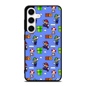 MARIO BROS LUIGI TOAD CUTE PATTERN Samsung Galaxy S24 Case Cover