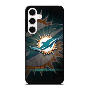 MIAMI DOLPHINS FOOTBALL METAL LOGO Samsung Galaxy S24 Case Cover