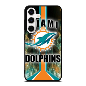 MIAMI DOLPHINS STRIPE NFL LOGO Samsung Galaxy S24 Case Cover
