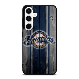 MILWAUKEE BREWERS BASEBALL WOODEN LOGO Samsung Galaxy S24 Case Cover