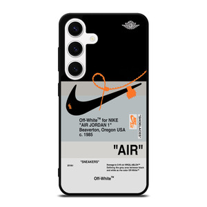 NIKE AIR JORDAN 1 OFF WHITE BLACK Samsung Galaxy S24 Case Cover
