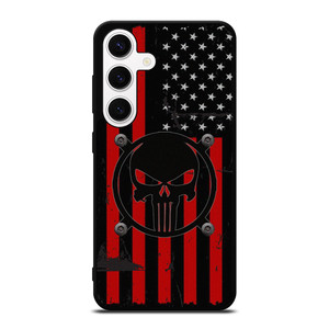 PUNISHER RED BLACK AMERICAN FLAG Samsung Galaxy S24 Case Cover PUNISHER RED BLACK AMERICAN FLAG Samsung Galaxy S24 Case Cover