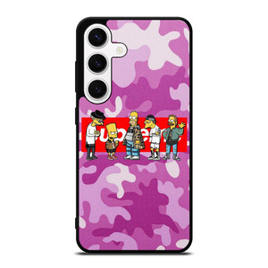 SUPREME THE SIMPSONS CAMO PURPLE Samsung Galaxy S24 Case Cover