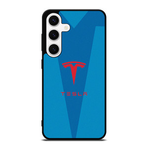TESLA BLUE LOGO Samsung Galaxy S24 Case Cover TESLA BLUE LOGO Samsung Galaxy S24 Case Cover