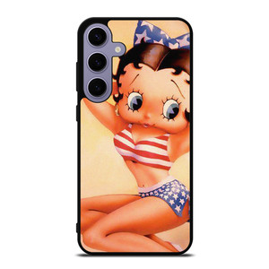 BETTY BOOP AMERICAN FLAG CARTOON  Samsung Galaxy S24 Plus Case Cover