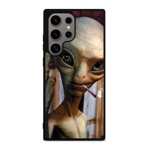 ALIEN MIDDLE FINGER SMOKING Samsung Galaxy S24 Ultra Case Cover