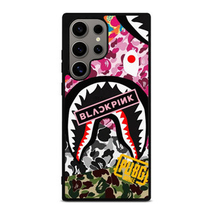 BAPE SHARK BLACKPINK CAMO COLLAGE Samsung Galaxy S24 Ultra Case Cover