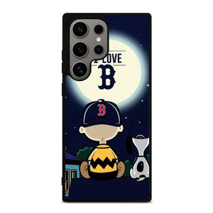 BOSTON RED SOX CHARLIE BROWN SNOOPY Samsung Galaxy S24 Ultra Case Cover