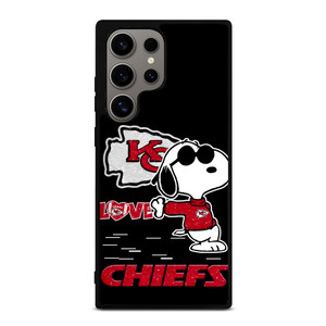 KANSAS CITY CHIEFS NFL SNOOPY Samsung Galaxy S24 Ultra Case Cover