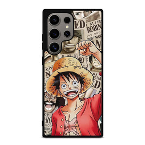 LUFFY WANTED POSTER PATTERN Samsung Galaxy S24 Ultra Case Cover