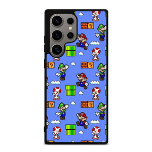 MARIO BROS LUIGI TOAD CUTE PATTERN Samsung Galaxy S24 Ultra Case Cover