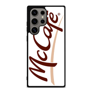 MCDONALD MCCAFE LOGO WHITE Samsung Galaxy S24 Ultra Case Cover
