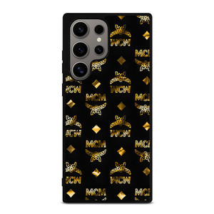 MCM WORLDWIDE BLACK GOLD Samsung Galaxy S24 Ultra Case Cover MCM WORLDWIDE BLACK GOLD Samsung Galaxy S24 Ultra Case Cover