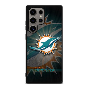 MIAMI DOLPHINS FOOTBALL METAL LOGO Samsung Galaxy S24 Ultra Case Cover
