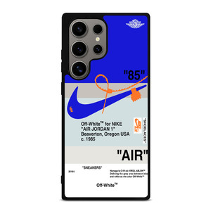 NIKE AIR JORDAN 1 OFF WHITE BLUE Samsung Galaxy S24 Ultra Case Cover NIKE AIR JORDAN 1 OFF WHITE BLUE Samsung Galaxy S24 Ultra Case Cover
