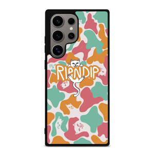 RIPNDIP PINK GREEN CAMO Samsung Galaxy S24 Ultra Case Cover RIPNDIP PINK GREEN CAMO Samsung Galaxy S24 Ultra Case Cover