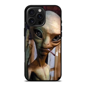 ALIEN MIDDLE FINGER SMOKING iPhone 16 Pro Max Case Cover