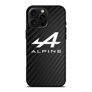 ALPINE LOGO CARBON iPhone 16 Pro Max Case Cover