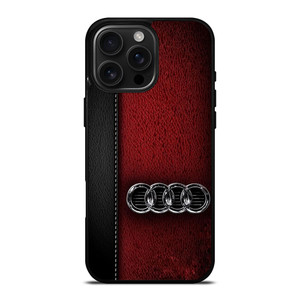 AUDI LOGO LEATHER iPhone 16 Pro Max Case Cover AUDI LOGO LEATHER iPhone 16 Pro Max Case Cover