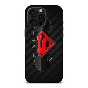 BATMAN SUPERMAN METAL CARBON iPhone 16 Pro Max Case Cover