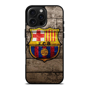 FC BARCELONA WOOD LOGO iPhone 16 Pro Max Case Cover