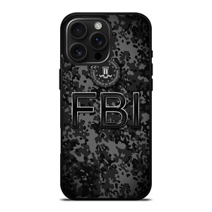 FEDERAL BUREAU OF INVESTIGATION FBI BLACK CAMO iPhone 16 Pro Max Case Cover