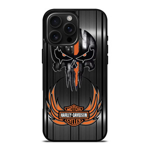 HARLEY DAVIDSON THE PUNISHER METAL iPhone 16 Pro Max Case Cover HARLEY DAVIDSON THE PUNISHER METAL iPhone 16 Pro Max Case Cover