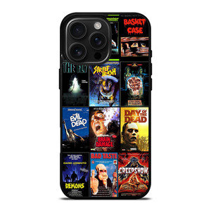 HORROR MOVIES POSTER COLLAGE iPhone 16 Pro Max Case Cover HORROR MOVIES POSTER COLLAGE iPhone 16 Pro Max Case Cover